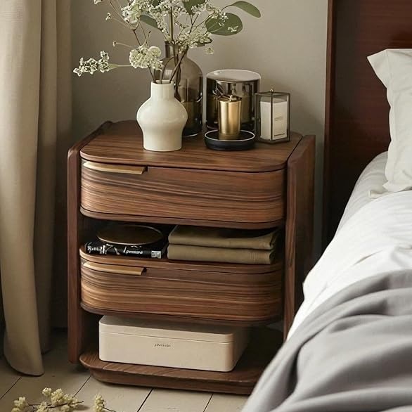 Natural Mango Wood Bedside Table