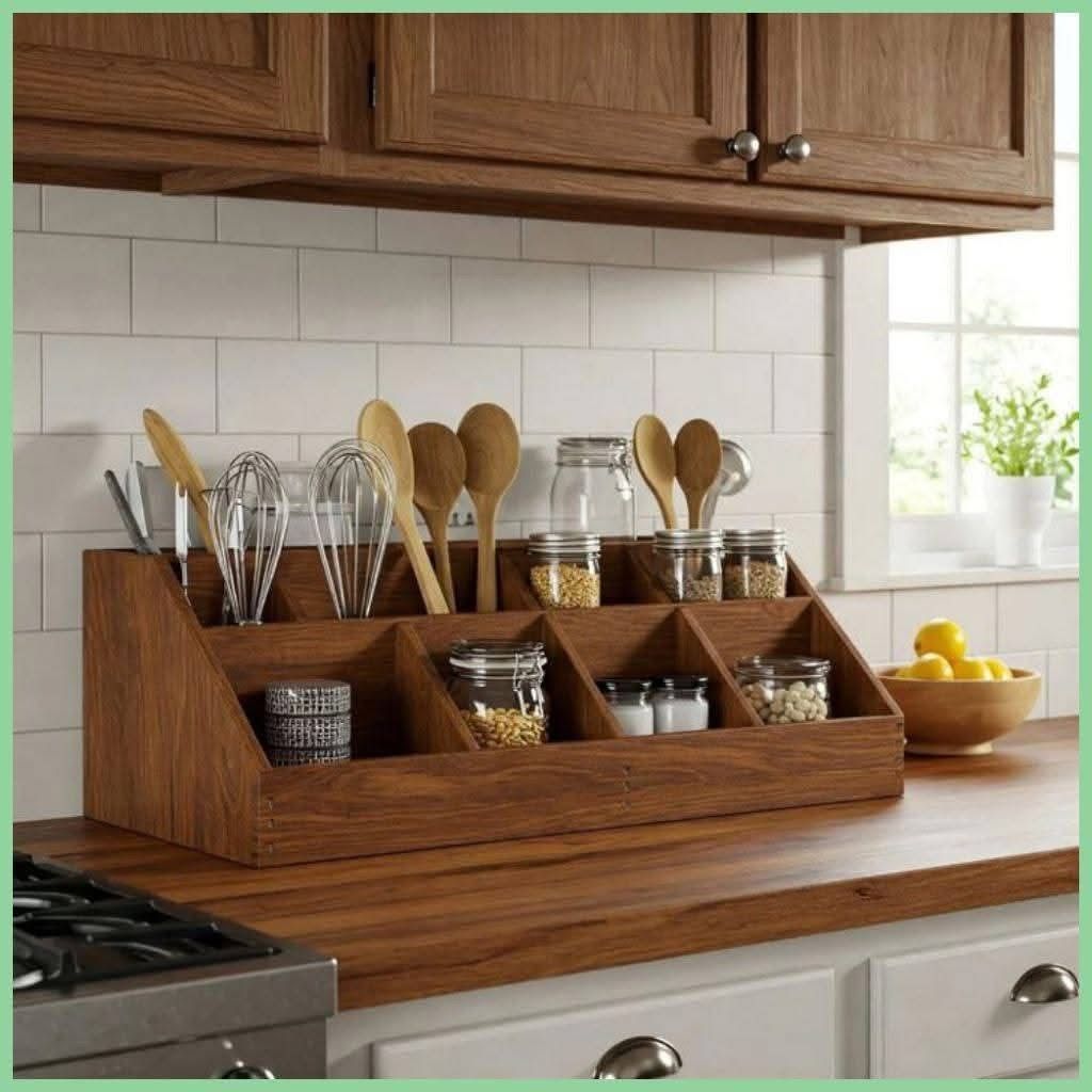 Wooden Cutlery Holder