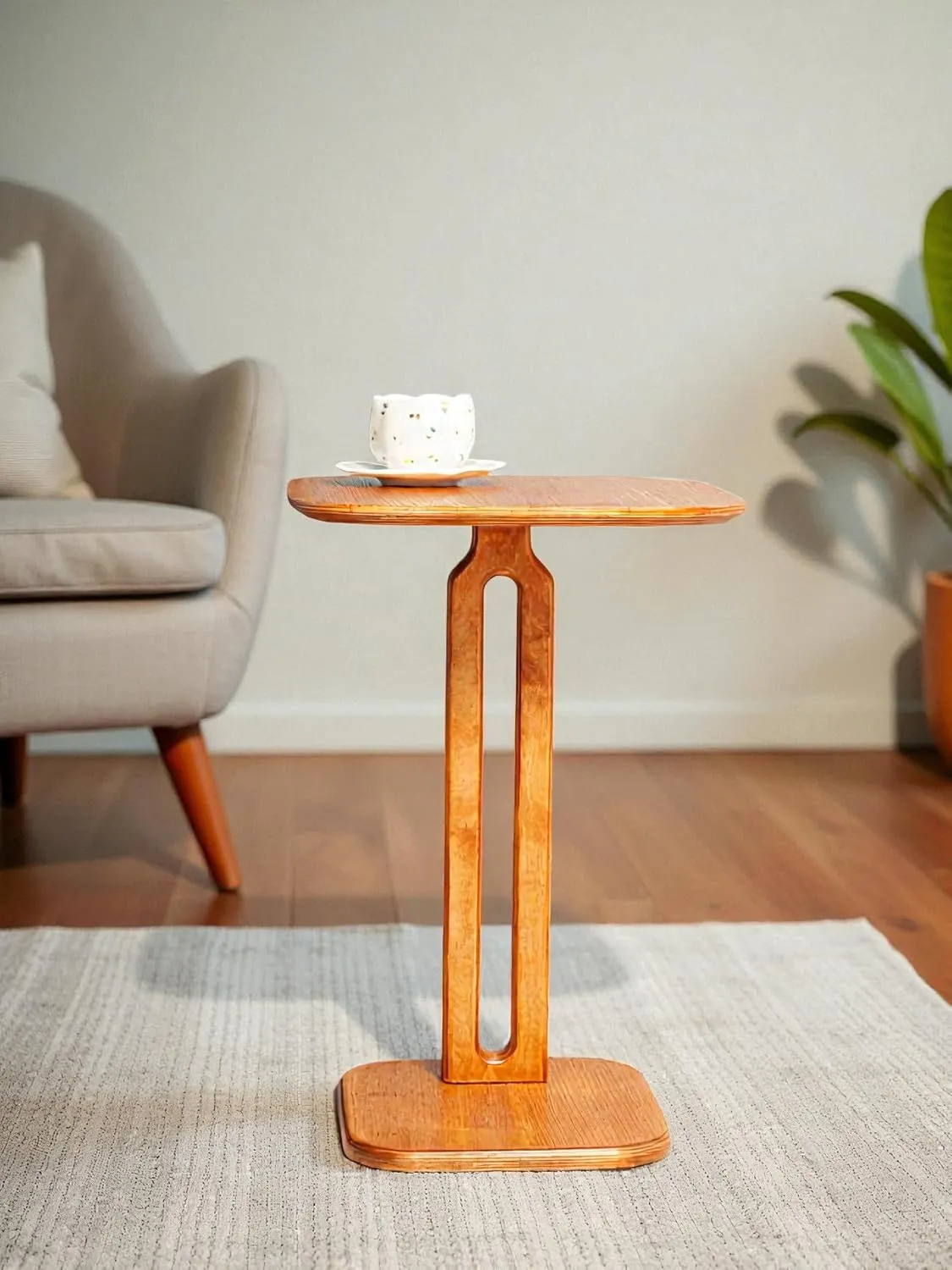 Mango Wooden Coffee Table with Melamine Finish Foldable Wooden Table for Living Room Bedroom Use Durable Wooden Material Compact Foldable Furniture for Organization Daily Utility and Style
