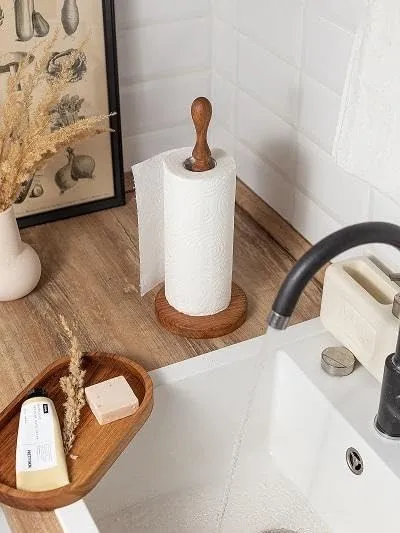 Foldable Wooden Napkin Holder for Table Use Natural Wood Material Tissue Holder for Kitchen Dining Table Organizer Durable Space Saving Napkin Stand for Home Office Cafe Easy Storage and Daily Use