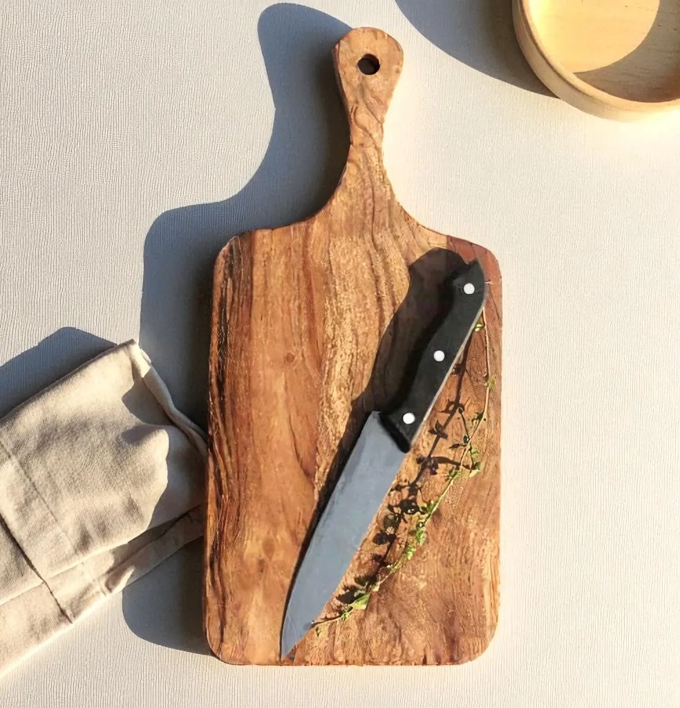 Mango Wood Chopping Board Wooden Cutting Board for Kitchen Food Preparation Natural Finish Durable Wood Board for Cutting Chopping Slicing Vegetables Fruits Meat Home Kitchen Use