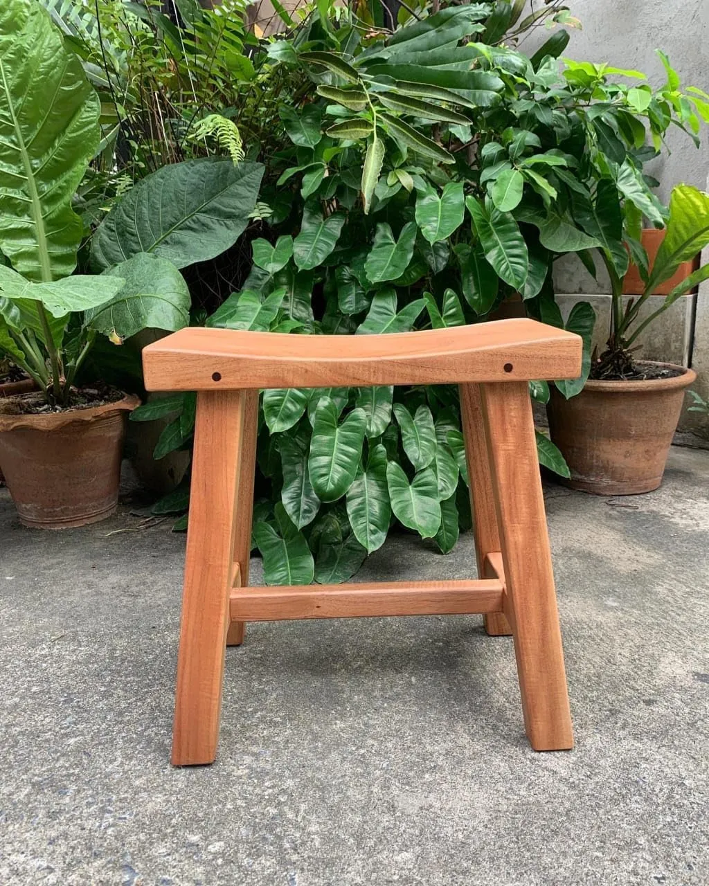 Solid Wood Seating Stool for Living Room Bedroom Use Durable Walnut Brown Wooden Stool for Home Seating Foot Rest and Side Use Strong Stable Design Compact Comfortable Furniture