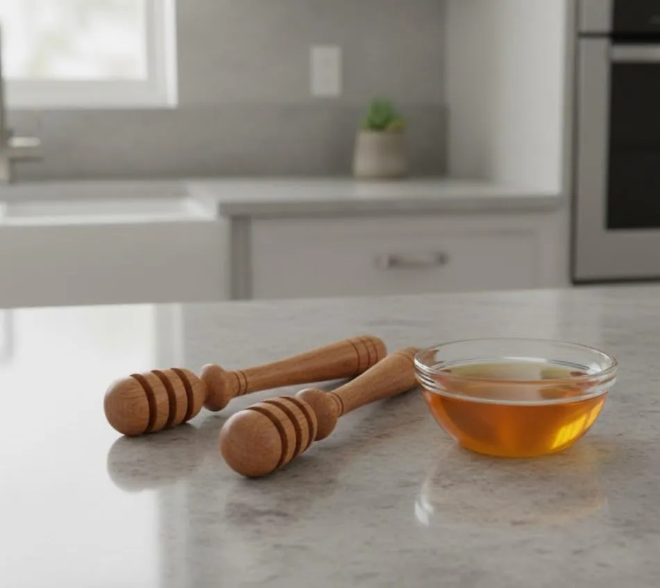 The wooden tone Honey Dipper Stick for Honey Serving Set 2 Wooden Drizzlerl tool Natural Wooden Honey Dipper for Drizzling Mixing Honey Durable Kitchen Use