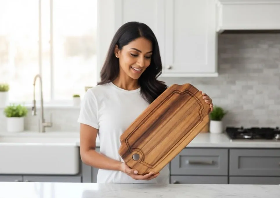 The wooden tone Chopping Board Wooden Cutting Board Solid Wood Kitchen Use Natural wooden Cutting Board for Food Preparation Durable Kitchen Chopping Surface