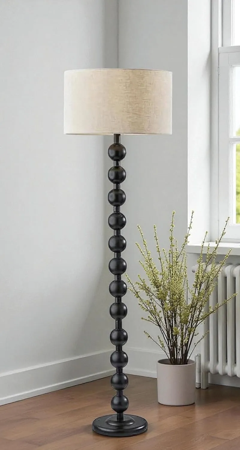 Wooden foldable floor lamp for living room tall standing lamp black wood material space saving lighting solution for home decor durable design for daily use corner lighting furniture