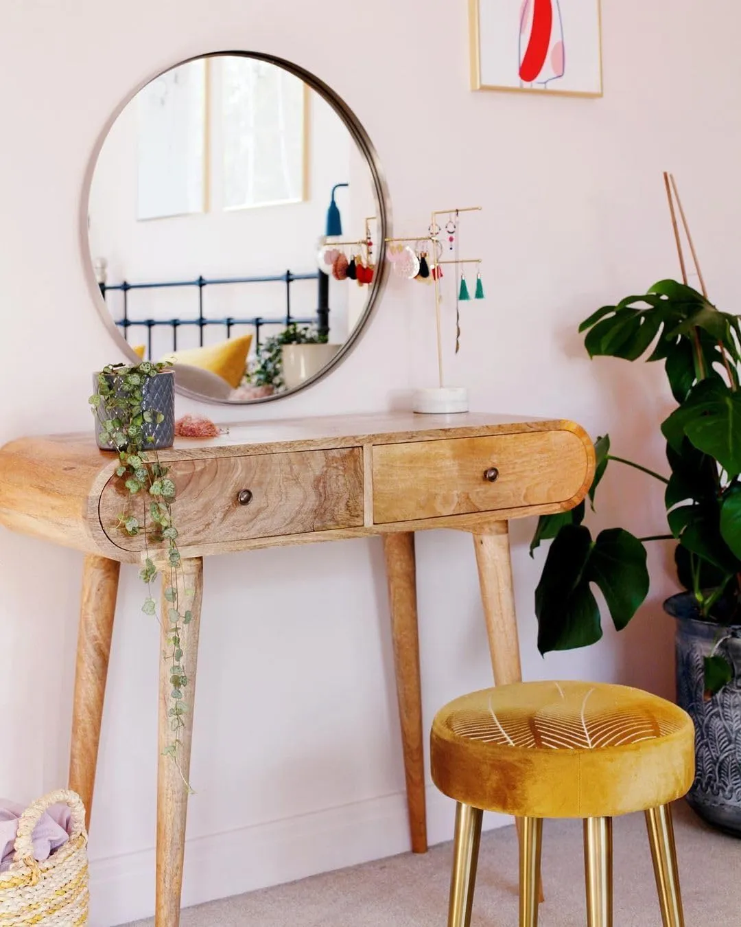 Wooden natural mango wood console table for living room hallway use durable wood material entry table for home furniture multipurpose display table for decor storage and daily use