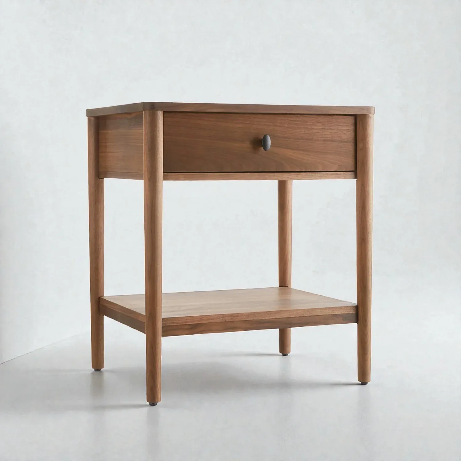 The Wooden Tone Bedside Table with drawers for bedroom storage use crafted in solid wood for daily essentials