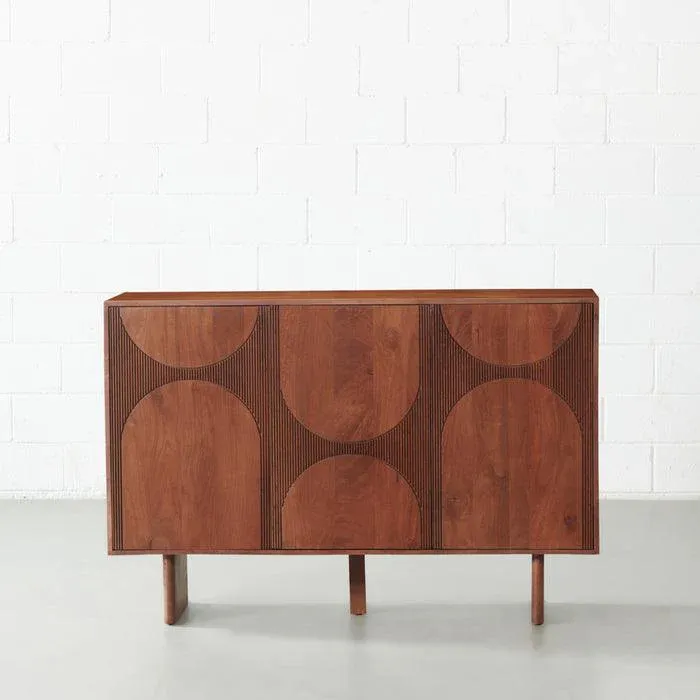 The Wooden Tone Sideboard Cabinet for storage and display use crafted from durable wood material