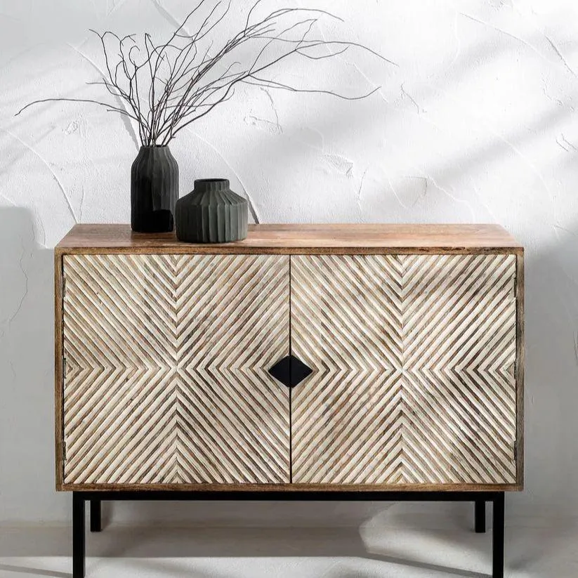 The Wooden Tone 2 Door Cabinet for storage and organization use crafted from durable wood material