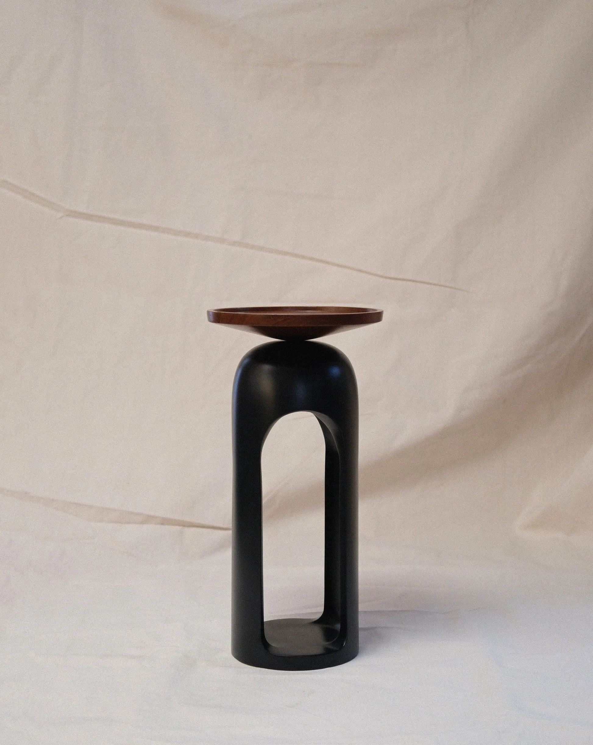 The Wooden Tone Coffee Table for Living Room Use Crafted from Durable Wood in Brown and Black Finish