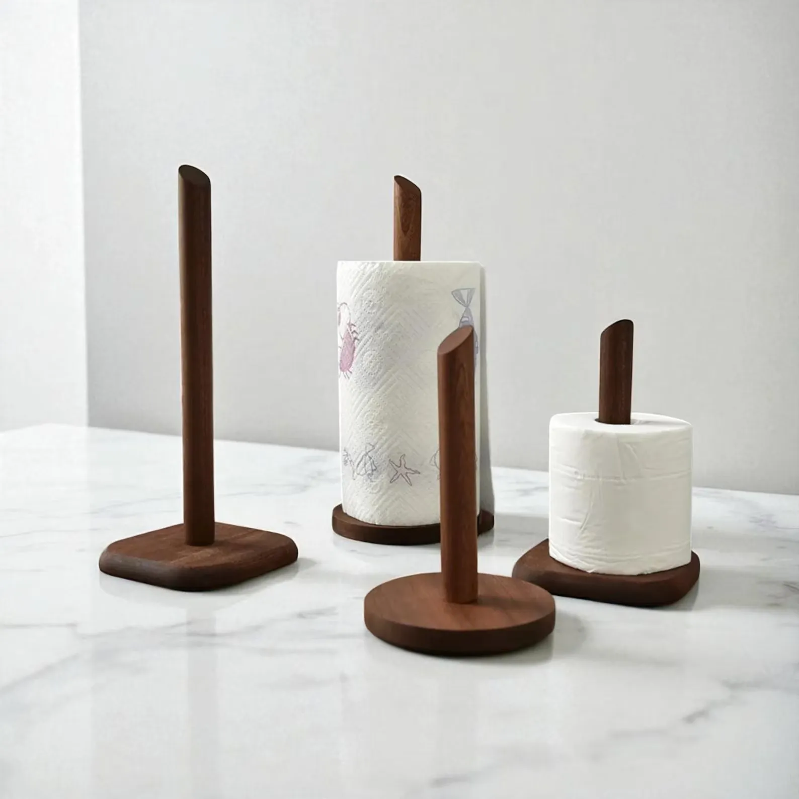 The wooden tone foldable napkin holder for counter top use made from wood helps organize napkins with easy storage