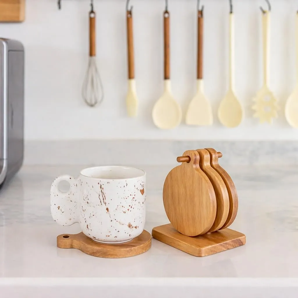 wooden coasters, drink coasters, table coasters, cup coasters, tea coasters, coffee coasters, coaster set, wooden set, table protector, coaster holder