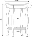 Brown Wooden End Table with Drawer & Shelf – Classic Round Accent Table for Living Room, Bedroom or Office – Elegant Curved Legs – Solid Wood Furniture