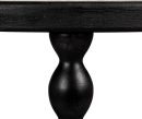 Black Wooden Bedside Table with 3 Tiers – Modern Round Nightstand with Decorative Turned Legs – Small Accent Side Table for Bedroom or Living Room