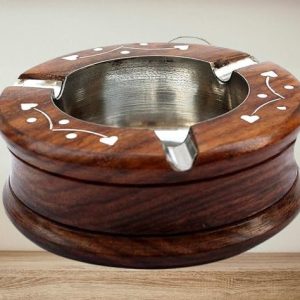 premium-handcrafted-wooden-&-stainless-steel-ash-tray