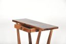 Natural Wood Console Table with Drawer & Open Shelves – Modern Narrow Entryway Hallway Table | Solid Wooden Sofa Table for Living Room, Foyer, or Bedroom – Rustic Finish