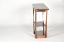 Natural Wood Console Table with Drawer & Open Shelves – Modern Narrow Entryway Hallway Table | Solid Wooden Sofa Table for Living Room, Foyer, or Bedroom – Rustic Finish