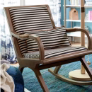 Premium Wooden Rocking Chair with Multicolour Cushions – Handcrafted Brown Finish, Solid Wood Frame, Comfortable Seating for Living Room, Balcony, or Office – Classic & Durable Home Furniture