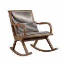 Premium Wooden Rocking Chair with Multicolour Cushions – Handcrafted Brown Finish, Solid Wood Frame, Comfortable Seating for Living Room, Balcony, or Office – Classic & Durable Home Furniture