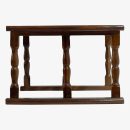 Premium Wooden Rocking Footrest – Solid Sheesham Wood Slatted Design, Brown Finish – Ergonomic Comfort for Office, Living Room & Study – Durable Handcrafted Rocker for Foot Relaxation