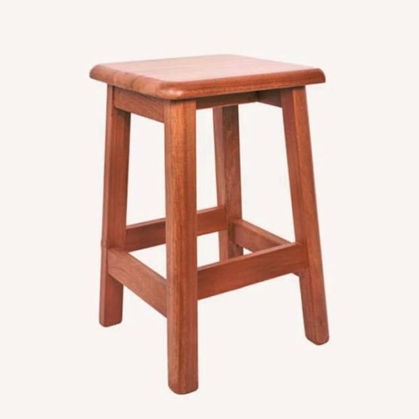 Wooden Stool for Sitting | Brown Color | Premium Teak Finish | Durable Multipurpose Wooden Chair | Compact Design | Modern Wooden Stool for Living Room, Kitchen & Home Déco - Image 3