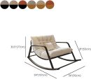 Modern Wooden Rocking Chair with Off-White Cushion | Relaxing Lounge Chair | Indoor Rocker Chair for Living Room | Ergonomic Wood Frame Rocker | Stylish Comfort Seating