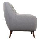Modern Gray Living Room Sofa Chair | Mid-Century Wooden Frame | Comfy Cushioned Lounge Chair | Upholstered Accent Armchair | Stylish Furniture for Home & Office | Durable & Elegant Design