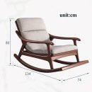 Premium Wooden Outdoor Rocking Chair | Ergonomic Swing Chair for Balcony & Patio | Solid Wood Frame with Cushioned Seat | Brown Relax Chair for Garden | Stylish Lounge Rocker