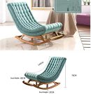 Modern Seafoam Green Rocking Chair – Tufted Cushion, Solid Wood Base, Ergonomic Comfort, Lounge & Nursery Use