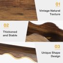 Modern Wooden Console Table for Living Room | Decorative Solid Wood Entryway Table | Brown Finish Console | Stylish Hallway Display Table | Handcrafted Natural Wood Console for Home Decor