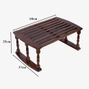 Premium Wooden Rocking Footrest – Solid Sheesham Wood Slatted Design, Brown Finish – Ergonomic Comfort for Office, Living Room & Study – Durable Handcrafted Rocker for Foot Relaxation