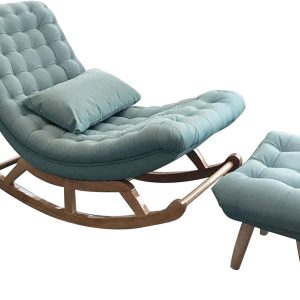 Premium Outdoor Wooden -Swing Chair with Ottoman