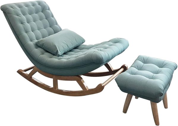 Premium Outdoor Wooden -Swing Chair with Ottoman