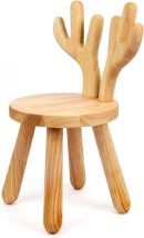 Kids Wooden Stool Chair – Natural Solid Hardwood