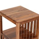 Solid Wood 3-Tier Bookcase Shelf – Natural Finish, Rustic Storage Organizer for Living Room, Office, Bedroom – Handmade Wooden Bookshelf, Open Slat Design, Compact 92cm Tall Furniture