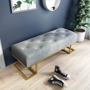 Modern Grey -Ottoman Stool