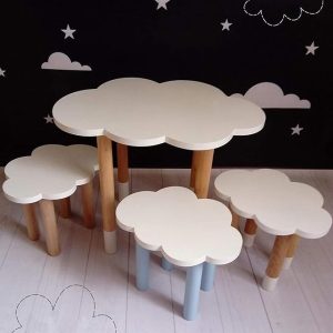 Big Cloud Table Set – Kids Furniture, Baby Chair