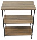Modern Kitchen Oven Stand Organizer Rack – 3-Tier Microwave Storage Shelf | Multipurpose Wooden Iron Countertop Rack for Kitchen, Pantry | Brown Black Color – Durable & Space-Saving Design