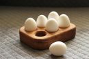 Modern Solid- Wood Egg Tray – Holds 6 Eggs