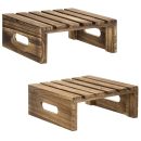Modern Wooden Cupcake and Dessert Display Riser Stands – Rustic Natural Wood Buffet Holder for Party, Bakery, Wedding, Catering & Home Decor – Food Safe, Durable, Stylish – Set of 2