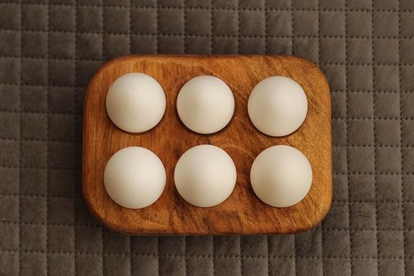 Modern Solid Wood Egg Tray – Holds 6 Eggs | Brown Wooden Egg Holder for Kitchen Counter | Natural Wood Egg Storage Rack | Durable, Minimalist, Rustic Egg Organizer - Image 2