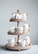 Modern 3-Tier Wooden Tray Stand