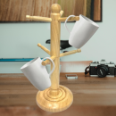 Modern -Wooden Cup Stand for 6 Mugs