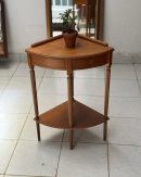 Farmhouse Wooden Corner Entryway Table with Shelves | Brown Finish | Compact Design | Easy Assembly | Hallway/Bedroom/Office Use | Antique Look | Decorative Accent Furniture