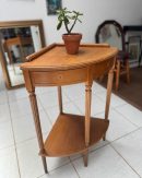 Farmhouse Wooden Corner Entryway Table with Shelves | Brown Finish | Compact Design | Easy Assembly | Hallway/Bedroom/Office Use | Antique Look | Decorative Accent Furniture