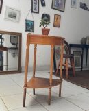 Farmhouse Wooden Corner Entryway Table with Shelves | Brown Finish | Compact Design | Easy Assembly | Hallway/Bedroom/Office Use | Antique Look | Decorative Accent Furniture