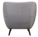 Modern Gray Living Room Sofa Chair | Mid-Century Wooden Frame | Comfy Cushioned Lounge Chair | Upholstered Accent Armchair | Stylish Furniture for Home & Office | Durable & Elegant Design