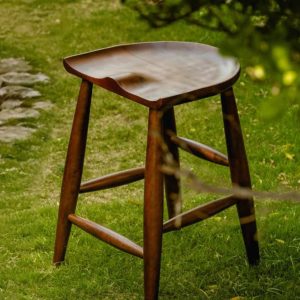 Premium Brown Mango Wood Handcrafted Stool – Rustic Solid