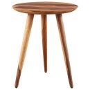 Compact Wooden Pedestal Table | Versatile Stool for Kitchen, Home & Office | Solid Brown Wood | Minimalist & Stylish Design – 3-Legged Round Top Table – Durable & Portable Furniture Piece