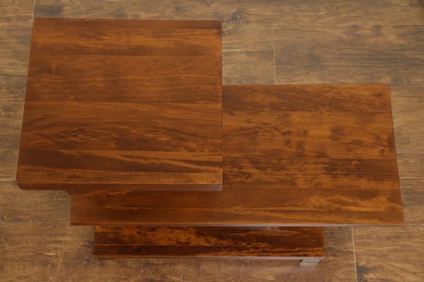 Modern Three Tier Wood End Table or Nightstand – Stylish Brown Wooden Furniture – Contemporary Side Table with Open Shelves – Unique Semi-Circle Design – Living Room or Bedroom Use - Image 12